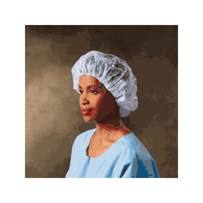 Cap, Bouffant, Sms, White, Lg 24" - Medline