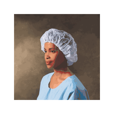 Cap, Bouffant, Sms, White, Xl 27" - Medline