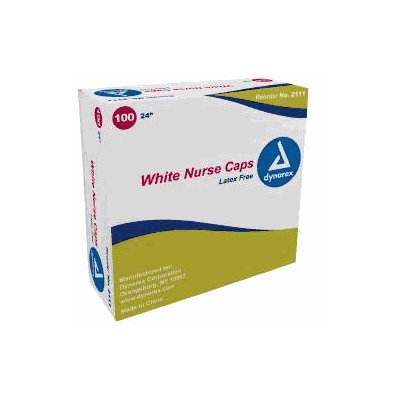 Cap,Nurse O.R., 24" Wht (100/Bx 5bx/Cs) - -