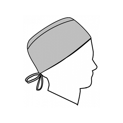 Cap, Surgical, 3 Layer, Tie Back, Blue, Univ