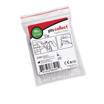 Capillary Blood Collection Tube, 30 uL Green Stripe