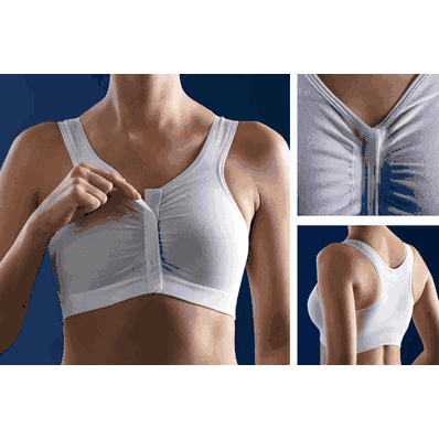 CareFix Post-Surgical Bra, BIANCA, White, wit