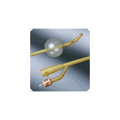 Foley Catheter, 18 Fr x 30 cc Balloon 2-Way, 1 Eye with Medium Coude Tip, Carson Model