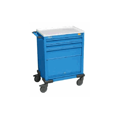 Cart, 3drwr W/Bottom Compartment Blu Ec - -