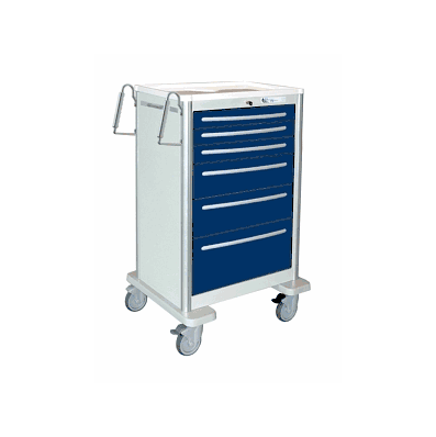Cart, Alum, 6drw, 3-3, 2-6, 1-9, Gry / Dkb Dr