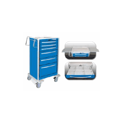 Cart Aluminum 29 X 45 X 24.5 Inch 6 Drawers B