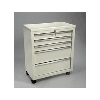 Cart, Economy, 5-drawer, Key Lock - Medline