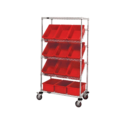 Cart, Slanted, Mobile, 18x48x69, 3slt/2fl - M