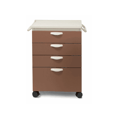 Cart, Trtmnt, 24"W X 18"D X 34"H, Dsty Blu -