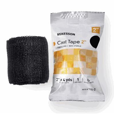 Cast Tape, 2" x 12 foot, Color BLACK