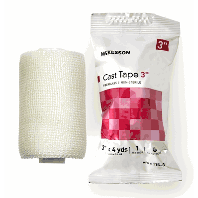 Cast Tape, 3" x 12 foot, Color WHITE