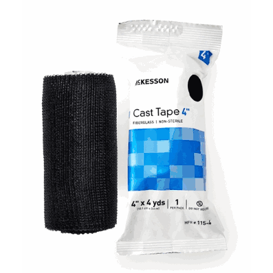 Cast Tape, 4" x 12 foot, Color BLACK