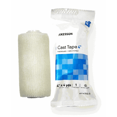 Cast Tape, 4" x 12 foot, Color WHITE