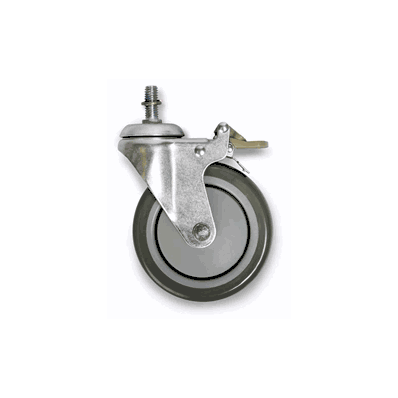 CASTER, SWIVEL, BRAKES, 5", 2/PK, HEAVY DTY