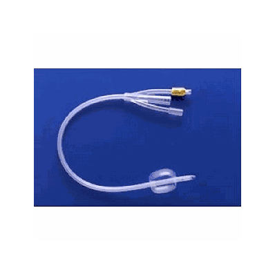 Catheter, 100% Silicone, 3-way, 30cc, 22 Fr
