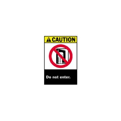 Caution Sign Caution: Do Not Enter, With Pict