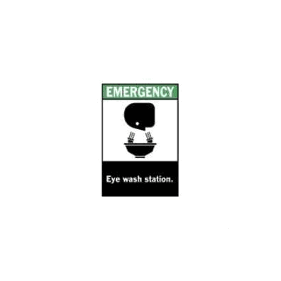 Caution Sign Emergency Eye Wash Station With