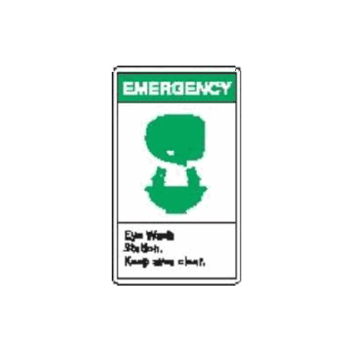 Caution Sign Lab Safety Supply Emergency Eye