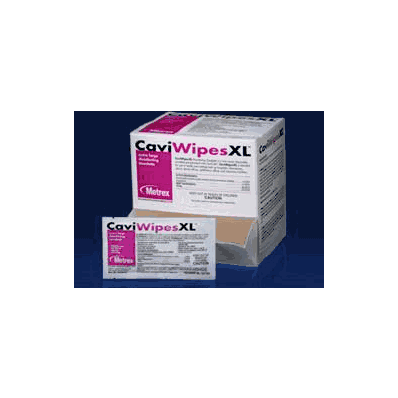 CaviWipes Surface Disinfectant, 10" x 12" Wipe Manual Pull Individual Packet