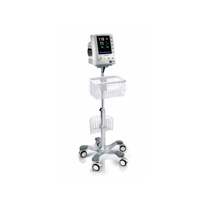 Center Pole Trolley, With Basket and Locking Caster
