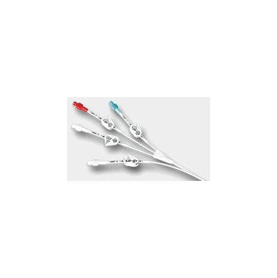 Central Venous Catheter, 10 Fr x 90 cm, 1.3 mL Red and 1.3 mL White Dual Lumen Peel-Apart Introducer Kit