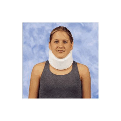 Cervical collar, 2 X 22", small, narrow, foam/cotton