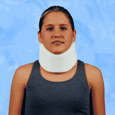Cervical collar, 4" X 24", large, narrow, foam