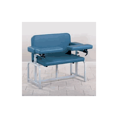 Chair, Bld Drawng W/Uph Seat Flip Arm Gun Met