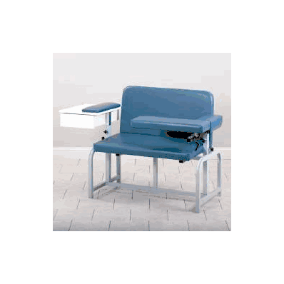 Chair, Blood Draw W/Uph Flip Arm Gunmetal Gry