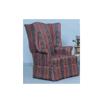 Chair, Camel/Wing Back Skirted 5th Ave Parsia
