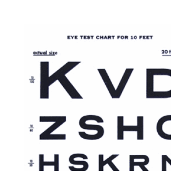 Chart Eye Test Snellen 10 Ft
