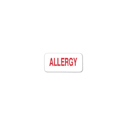 Chart Label Allergy Alert Allergy White 3/4 X