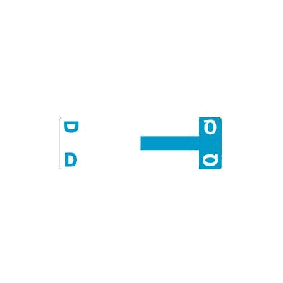 Chart Label Alphaz Tab D & Q Light Blue, Whi