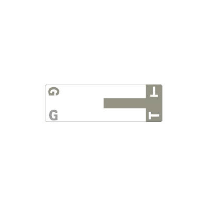 Chart Label Alphaz Tab G & T Grey, White 1-5
