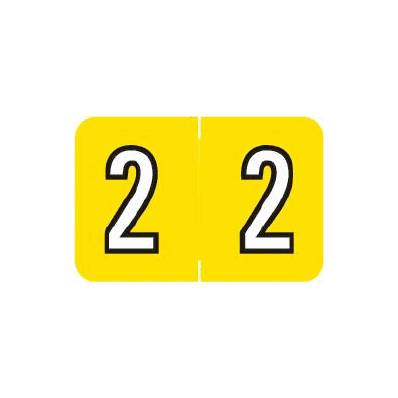 Chart Label Barkley Tab 2|2 Yellow 1-1/2 X