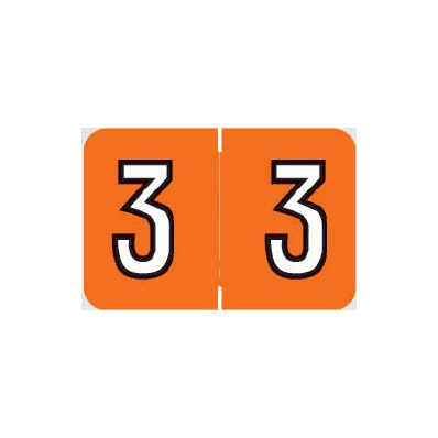 Chart Label Barkley Tab 3|3 Dark Orange 1-