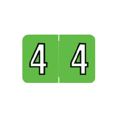 Chart Label Barkley Tab 4|4 Green 1-1/2 X