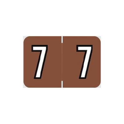 Chart Label Barkley Tab 7|7 Brown 1-1/2 X