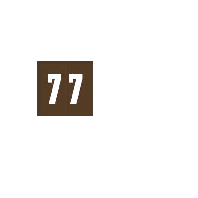 Chart Label Barkley Tab 7|7 Brown 1-7/8 X
