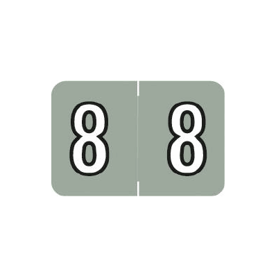 Chart Label Barkley Tab 8|8 Gray 1-1/2 X 1