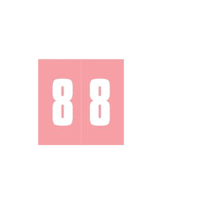 Chart Label Barkley Tab 8|8 Pink 1-7/8 X 1