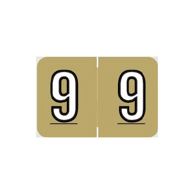 Chart Label Barkley Tab 9|9 Gold 1-1/2 X 1