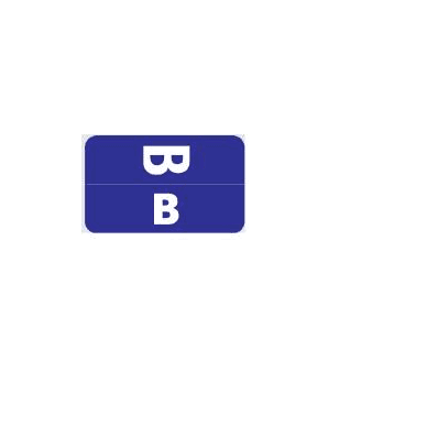 Chart Label Barkley Tab B|B Dark Blue 1 X