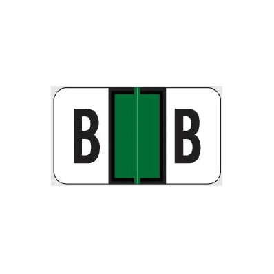 Chart Label Barkley Tab B|B Dark Green 15/