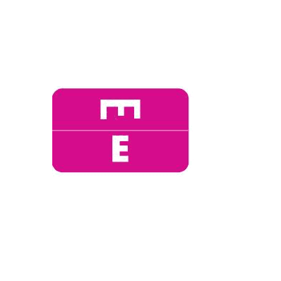 Chart Label Barkley Tab E|E Pink 1 X 1-5/8