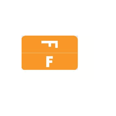 Chart Label Barkley Tab F|F Orange 1 X 1-5