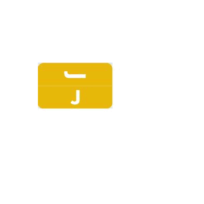 Chart Label Barkley Tab J|J Yellow 1 X 1-5
