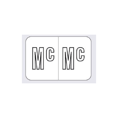 Chart Label Barkley Tab Mc Mc White 1-1/2 X