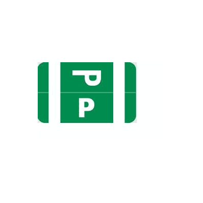 Chart Label Barkley Tab P|P Green 1 X 1-5/