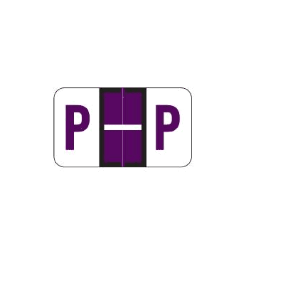 Chart Label Barkley Tab P|P Purple / White